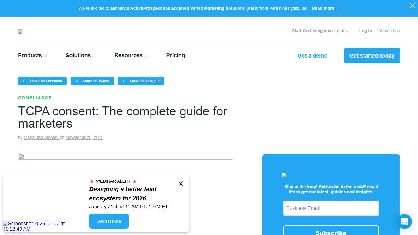 TCPA consent: The complete guide for marketers - ActiveProspect