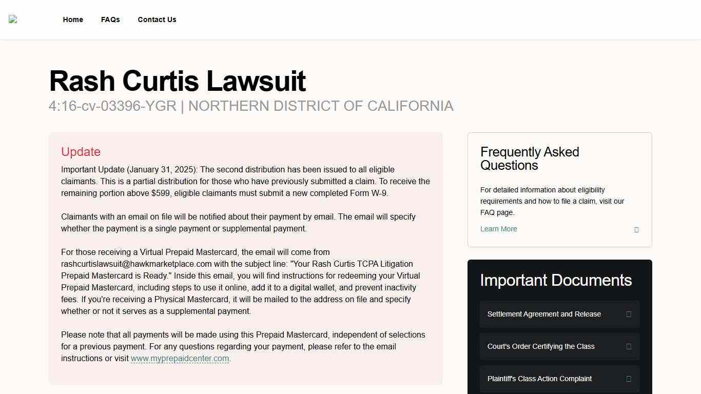 Rash Curtis Lawsuit (Home)